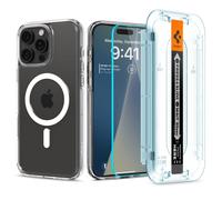 Spigen Ultra Hybrid MagSafe, blanc + Glass tR EZ Fit Pack - iPhone 16 Pro Max