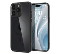 Spigen Coque pour iPhone 15 Pro, Ultra Hybrid MagFit, [Semi-Transparent] 6,1 Pouces - Frost Noir