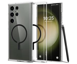 Spigen Ultra Hybrid OneTap Metal Ring MagFit Coque Compatible avec Samsung Galaxy S23 Ultra 5G - Noir