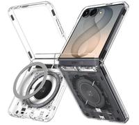 Spigen Ultra Hybrid Pro MagFit Coque pour Samsung Galaxy Z Flip 8 - Neo One | Teardown design unique, Protection de la charnière