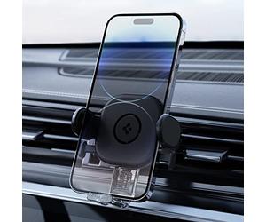 Spigen Universel OneTap Support Téléphone Voiture, 2023 Upgraded Clip, Porte Téléphone Voiture Rotatif à 360 pour Grille D'aération Compatible avec iPhone 17 16 15 Samsung S25 Pixel 10 9 Xiaomi etc