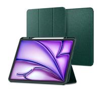 Spigen Urban Fit Coque Compatible avec iPad Air 13 Pouces M4 (2026), iPad Air 13 Pouces M3/M2 (20252024) [Rangement de Stylo] - Vert Minuit