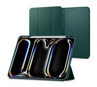 Spigen Urban Fit Coque Compatible avec iPad Pro 11 Pouces 5ème Génération M4 (2024) [Rangement de Stylo] - Vert Minuit