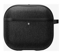 Spigen Urban Fit Coque pour AirPods 4 | Etui PC avec revêtement nylon et mousqueton pour protection anti-rayures AirPods 4 (2024) - Noir
