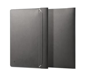 Spigen Valentinus Housse de Protection pour Ordinateur Portable 13" 13.3" 14" Pouces, Étui Cuir PU Étanche pour Ordinateur Compatible avec MacBook Pro, Dell, Acer, ASUS, HP, Lenovo - Gris