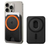 Spigen Valentinus MagFit+ Porte-Cartes pour MagSafe & Pixelsnap | Portefeuille premium en cuir vegan avec accès rapide aux cartes et compatibilité avec accessoires magnétiques - Noir