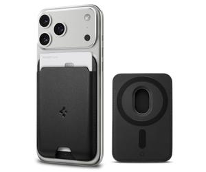 Spigen Valentinus MagFit Portefeuille magnétique pour 2 Cartes Compatible avec Les modèles iPhone 17/16/15/14/13/12 Porte Carte magsafe - Noir