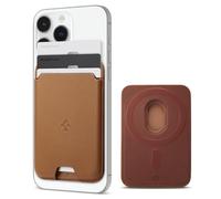 Spigen Valentinus MagFit Portefeuille magnétique pour 3 Cartes Compatible avec Les modèles iPhone 16/15/14/13/12 Porte Carte magsafe - Marron
