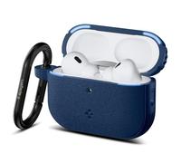 Spigen Vault Coque pour AirPods Pro 3 | Etui TPU texturé avec fermeture magnétique et mousqueton pour AirPods Pro 3 (2025) - Bleu Marine