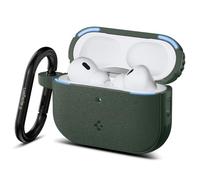 Spigen Vault Coque pour AirPods Pro 3 | Etui TPU texturé avec fermeture magnétique et mousqueton pour AirPods Pro 3 (2025) - Vert Nuit