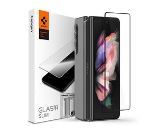 Spigen Verre Trempé Compatible avec Samsung Galaxy Z Fold 3, Couverture complète, et Protecteur de charnière, Résistant aux Rayures, Protection écran