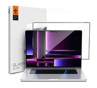 Spigen Verre Trempé [Lot de 1] pour MacBook Pro 16" (M5 Pro/M5 Max 2026) | (M4-M1 Serie), Dureté 9H, Clarté cristalline, Anti-traces, Sensibilité tactile, Compatible coques, Protection écran
