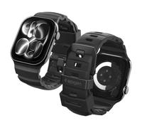Spigen Bracelet de Silicone Basic Conçu pour Apple Watch Ultra 3/2/1 49 mm, Série 11/10 46 mm, 9/8/7 45 mm, SE3/SE2/SE/6/5/4 44 mm - Noir