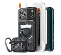 Spigen Zero One Pack Pack : Coque MagFit Zero One et Protection d’écran/Appareil Photo pour iPhone 17 Pro Max, Portefeuille MagSafe, Coque pour AirPods Pro 3