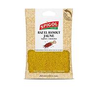 Spigol - Ras El Hanout Jaune Moulu - Mélange d’Épices pour Parfumer et Colorer vos Plats - Sachet Épices Refermable - 100% Naturel - 1 Sachet de 80g