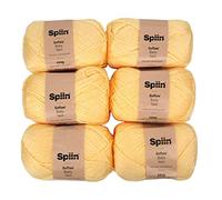 Spiin SNYRN009 Softee Baby Yarn Lemon-x6 100g Skeins, Yellow, One size, Set de 600 Pièces
