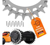 Spikes en acier inoxydable pour tous les modèles Worx Landroid S, M et Plus - Points de traction en acier inoxydable de 2 mm (diamètre 211 mm) - Accessoires pour robot tondeuse avec 12 vis en acier