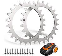 Spikes en Acier Inoxydable pour Worx Modèle S/M,Crampons en Acier Inoxydable pour Worx Landroid S/M-Taille de la Roue 205mm-12x vis en Acier Inoxydable-pour pelouse, Nettoyage et Tonte