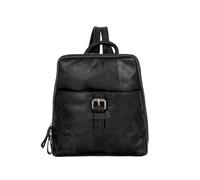 Spikes & Sparrow Sac à dos noir, cuir, femme, 5L