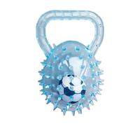 Spiky Dog Ball - Soft Rubber Interactive Puppy Chewer - Squeaky Dog Toy Balls, for Teeth Cleaning Stimulating Enrichment Boredom Relief Toss Fetch Training