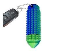 Spiky Fidget Toys, 3D Printed Keychain Fidgets, 1.18x3.54 inches Calming Sensory Tools, Textured Stress Relief Design, Lightweight Durable Build, for Kids Adults Travel School Workplace Home Use