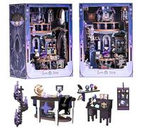 Spilay Book Nook, Atelier de Tarot Mystique Maison Miniature DIY | Avec LED, Puzzle 3D Bois, Kit Créatif Adulte, Décoration Bibliothèque, Étagère, Cadeau DIY