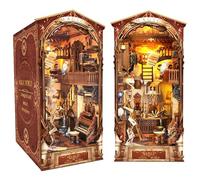 Spilay Kit de bricolage pour book nook maison miniature Booknook Bibliothèque Insert Décor Allée décorative de serre-livres Modèle Build-Creativity Kit avec protection contre la poussière (Wizarding