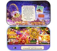 Spilay Kit de meubles en bois pour maison de poupée miniature à faire soi-même, mini boîte en fer, modèle de théâtre, échelle 1:24, jouets créatifs pour les amoureux (modèle Q11)