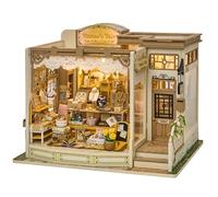 Spilay Maquette, Vitrine's Tale Maison Miniature en Bois avec LED, Puzzle 3D Créative pour la Détente & la Décoration - Cadeau Unique pour Amoureux des Livres (Noël, Anniversaire)