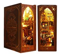 Spilay SL06 Kit de coin livre pour adultes - Maison miniature à faire soi-même avec puzzle 3D en bois à DEL, serre-livres fait à la main, cadeaux d'anniversaire, de Noël et de Saint-Valentin