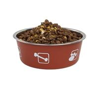 Spill Proof Dog Water Bowl, Printed Stainless Steel Pet Bowl, Non Slip Cat Dogs Feeder, Design for Home, Outdoor, Car, Farm, Yard, Patio, Crate, Camping, Puppy, Ferret
