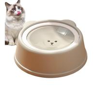 Spill-Proof Dog Water Bowl, Slow Drinking Feeder, No-Tip Pet Bowl, Non-Slip Base, Floating Disk Design for Dogs and Cats, for Home Or -The-Go Hydration, 24x24x8.3cm Pink Gray