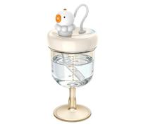 Spill Resistant Straw Goblet, Training Wine Cup, Transparent Measurement Drinking Vessel, Lightweight Portable Kids Tumbler, Durable Safe Material Construction for Holder Daycare Nursery Drinking Use