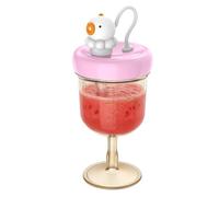 Spill Resistant Straw Goblet, Training Wine Cup, Transparent Measurement Drinking Vessel, Lightweight Portable Kids Tumbler, Durable Safe Material Construction for Holder Daycare Nursery Drinking Use