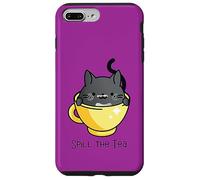 Spill The Tea Tasse à thé Motif Chat Mignon dans l'après-midi Coque pour iPhone 7 Plus/8 Plus