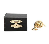 spilla tromba,Ta Pin, Pin Trompeta, Pin Trompeta, Pin Trompeta, Pin Trompeta Plata, 8X16X5, Trompete Pin, Pin Trompete Instruments de Musique Exquis Forme Broche Femmes Robe Clip avec étui pour (S)