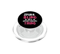 Spin and Bling Its Baton Twirlers Thing PopSockets PopGrip pour MagSafe