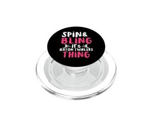Spin and Bling Its Baton Twirlers Thing PopSockets PopGrip pour MagSafe