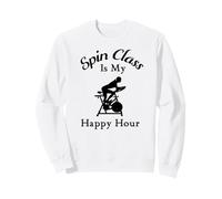 Spin Class is My Happy Hour Cool Spin Class Cycling Sweatshirt