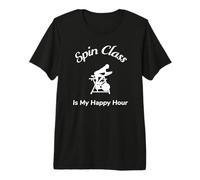 Spin Class is My Happy Hour Cool Spin Class Cycling T-Shirt Haut de Gamme