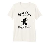 Spin Class is My Happy Hour Cool Spin Class Cycling T-Shirt Haut de Gamme