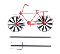 Spin de Vent de vélo Vintage Style Metal Iron de Vent Décoration Spinner pour Le Jardin extérieur Rouge