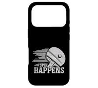 Spin Happens Funny Table Tennis Player Racket Paddle Zone Coque pour iPhone 17 Pro