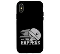Spin Happens Funny Table Tennis Player Racket Paddle Zone Coque pour iPhone X/XS