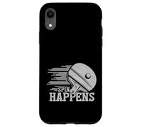 Spin Happens Funny Table Tennis Player Racket Paddle Zone Coque pour iPhone XR
