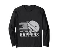 Spin Happens Funny Table Tennis Player Racket Paddle Zone Manche Longue