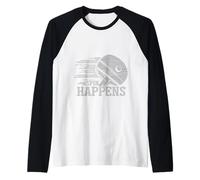 Spin Happens Funny Table Tennis Player Racket Paddle Zone Manche Raglan