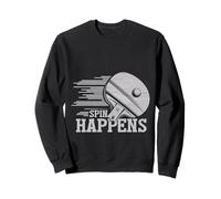 Spin Happens Funny Table Tennis Player Racket Paddle Zone Sweatshirt