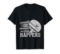 Spin Happens Funny Table Tennis Player Racket Paddle Zone T-Shirt