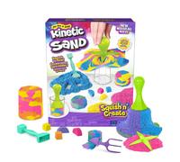KINETIC SAND SABLE MAGIQUE - SQUISH N'CREATE 380 G + 5 MOULES - Créez Différentes Formes Hypnotisantes avec Ce Sable Magique Et Coloré comme De La Pâte A Modeler - Jouet Enfant 3 Ans Et +